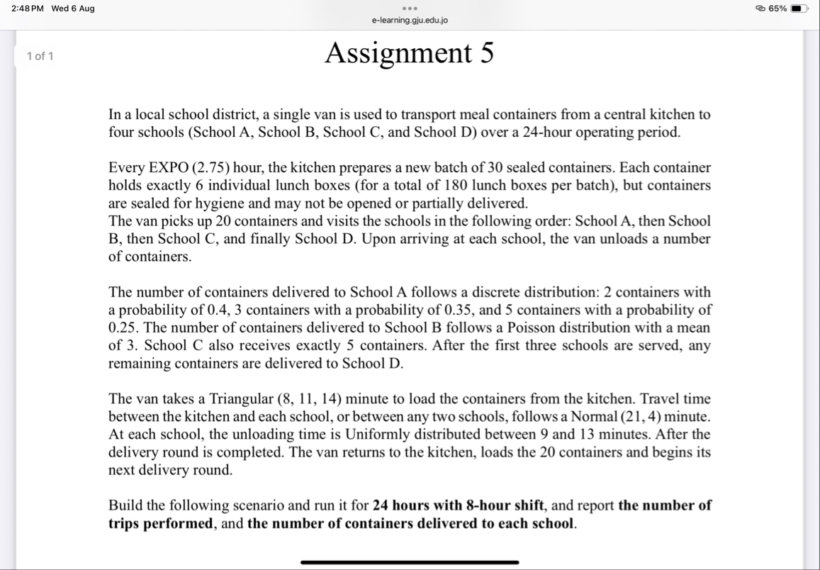 Assignment 5 In a local school district, a single