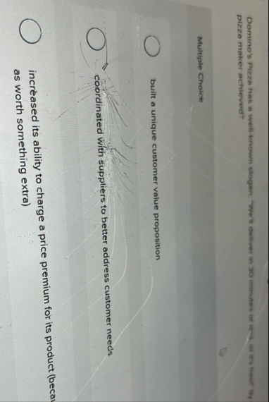 Domino's Pizze has a well - known slogen: 