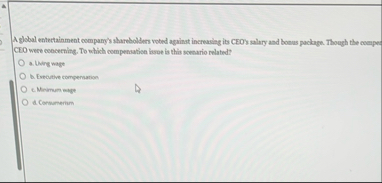 a A global entertainment eompamy's sharebolders