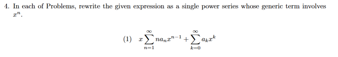 I n each o f Problems, rewrite the given