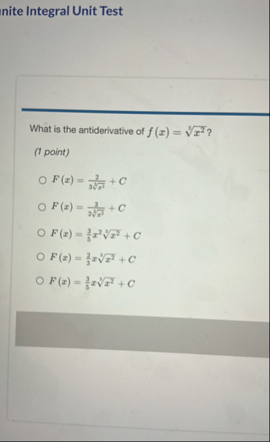 nite Integral Unit Test What is the