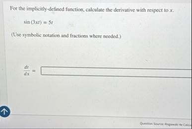 For the implicitly - defined function, calculate