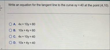 Write an equation for the tangent line to the