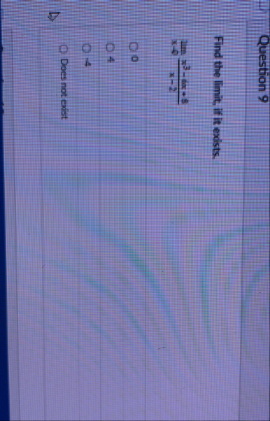 Question 9 Find the limit , if it exists. lim x 0