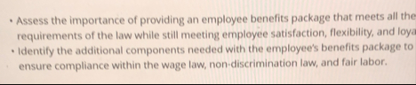 Assess the importance of providing an employee