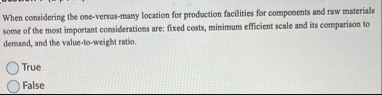 When considering the one - versus - many location