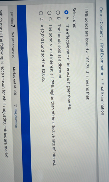 Course Content / Final Examination / Final