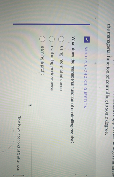 the managerial function of controlling to some