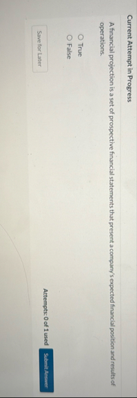 Current Attempt in Progress A financial