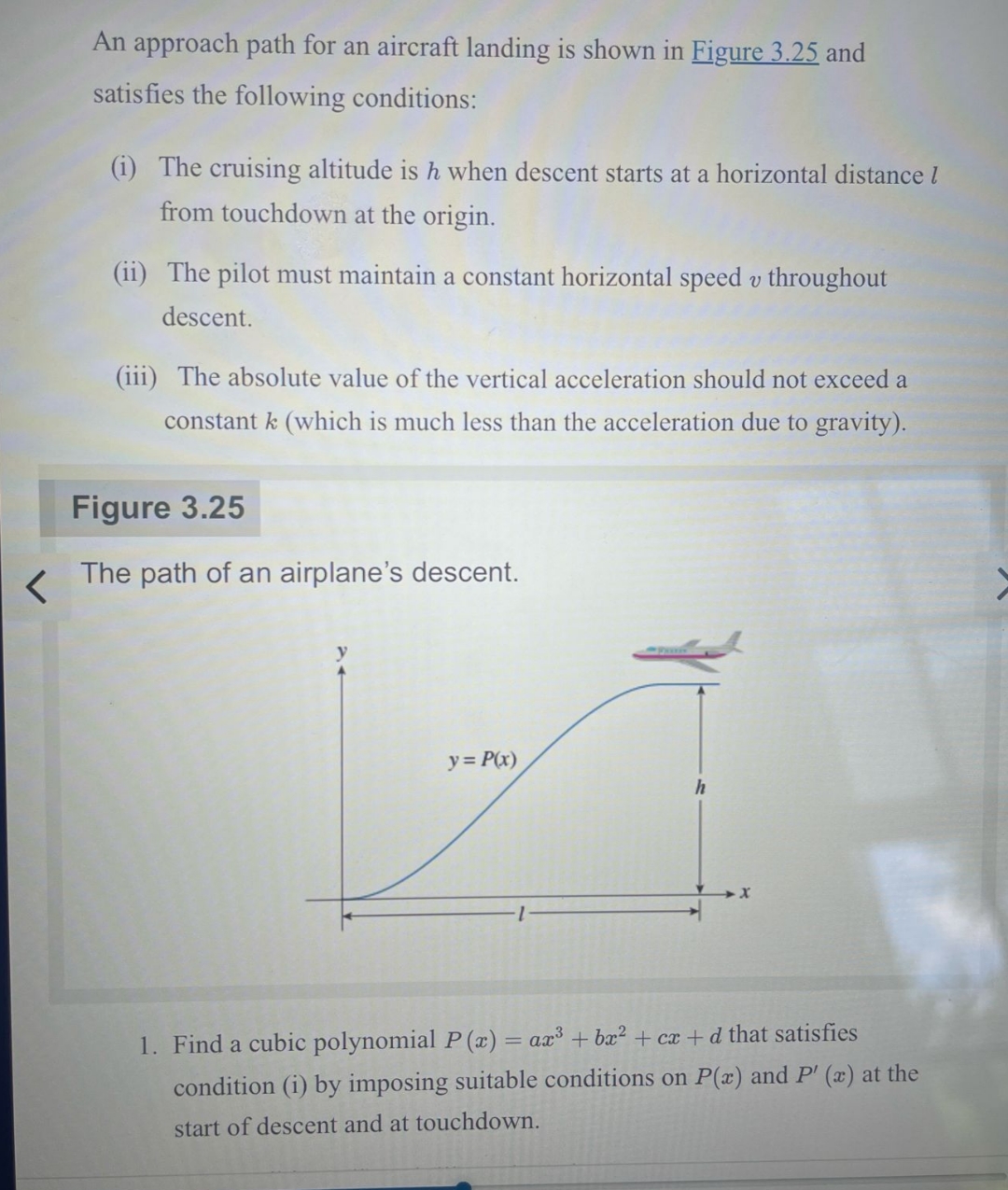 An approach path for an aircraft landing is shown