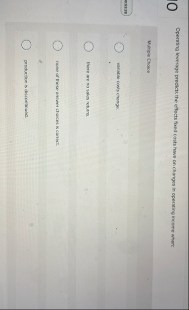 Operating leverage predicts the effects fixed