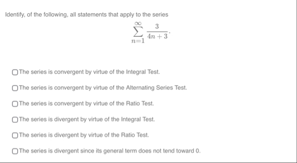 Identify, of the following, all statements that
