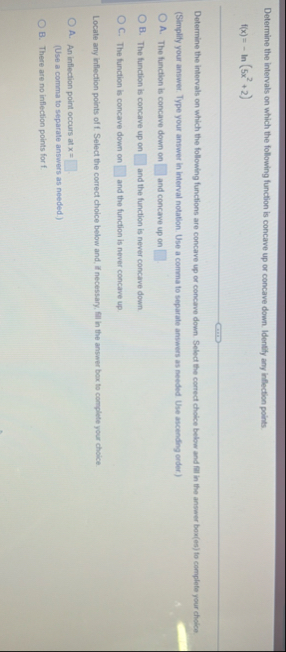 Determine the intervals on which the following