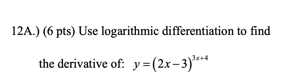 1 2 A . y = ( 2 x - 3 ) 3 x + 4