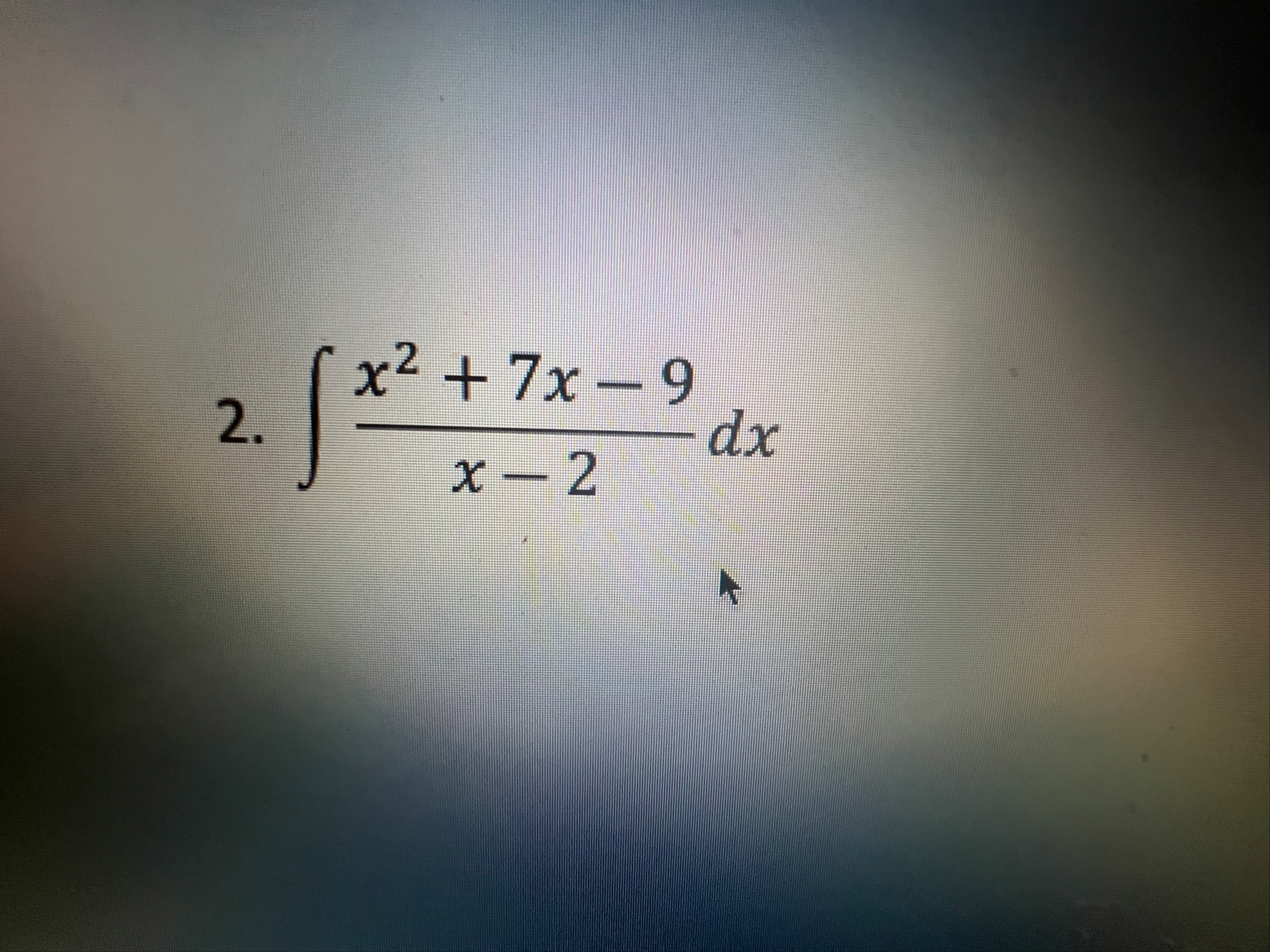 x 2 7 x - 9 x - 2 d x