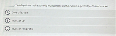 considerations make portolio managment useful