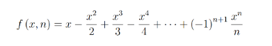 i n octave, Build a function that, given x and n