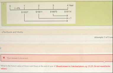 eTextbook and Media Attempts: 1 of 3 use Your