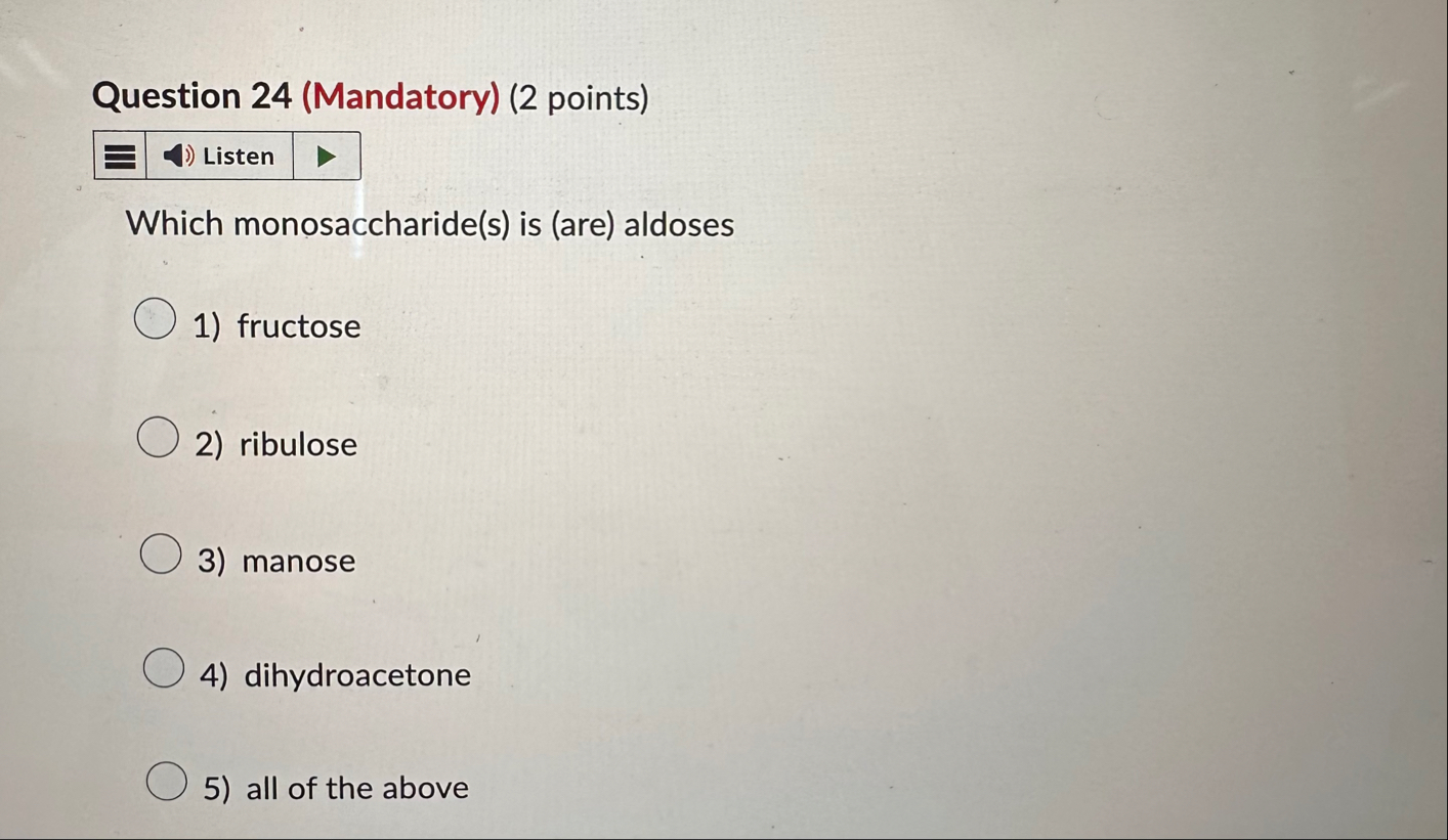 Question 2 4 ( Mandatory ) ( 2 points ) Listen