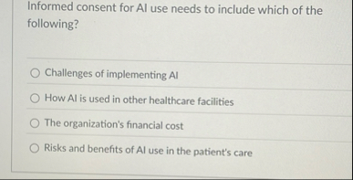 Informed consent for AI use needs to include