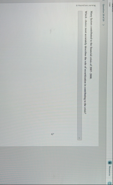 1 2 9 0 0 Resources Question 1 8 of 1 9 R