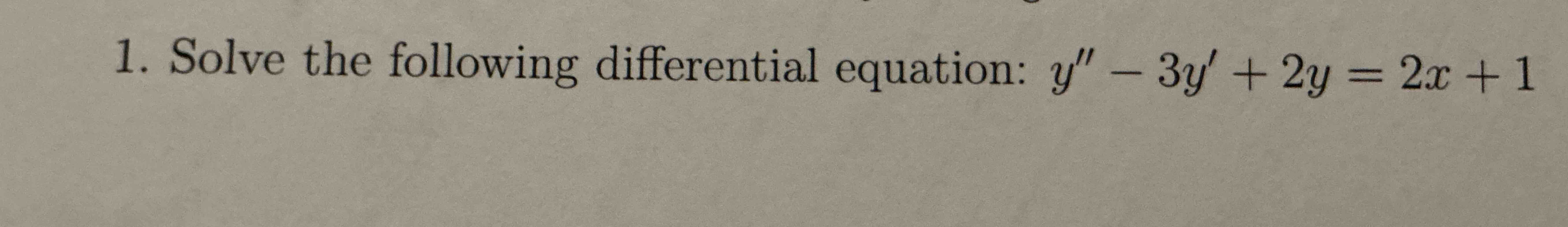 Solve the following differential equation: y ' '