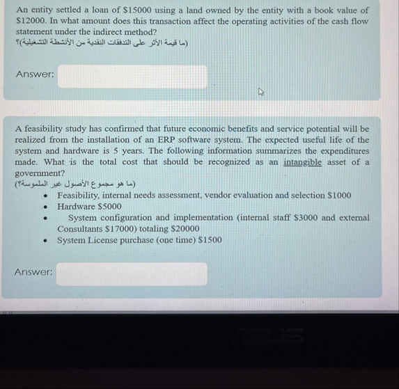 An entity settled a loan of $ 1 5 0 0 0 using a