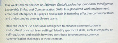 Please respond to this post This week's theme