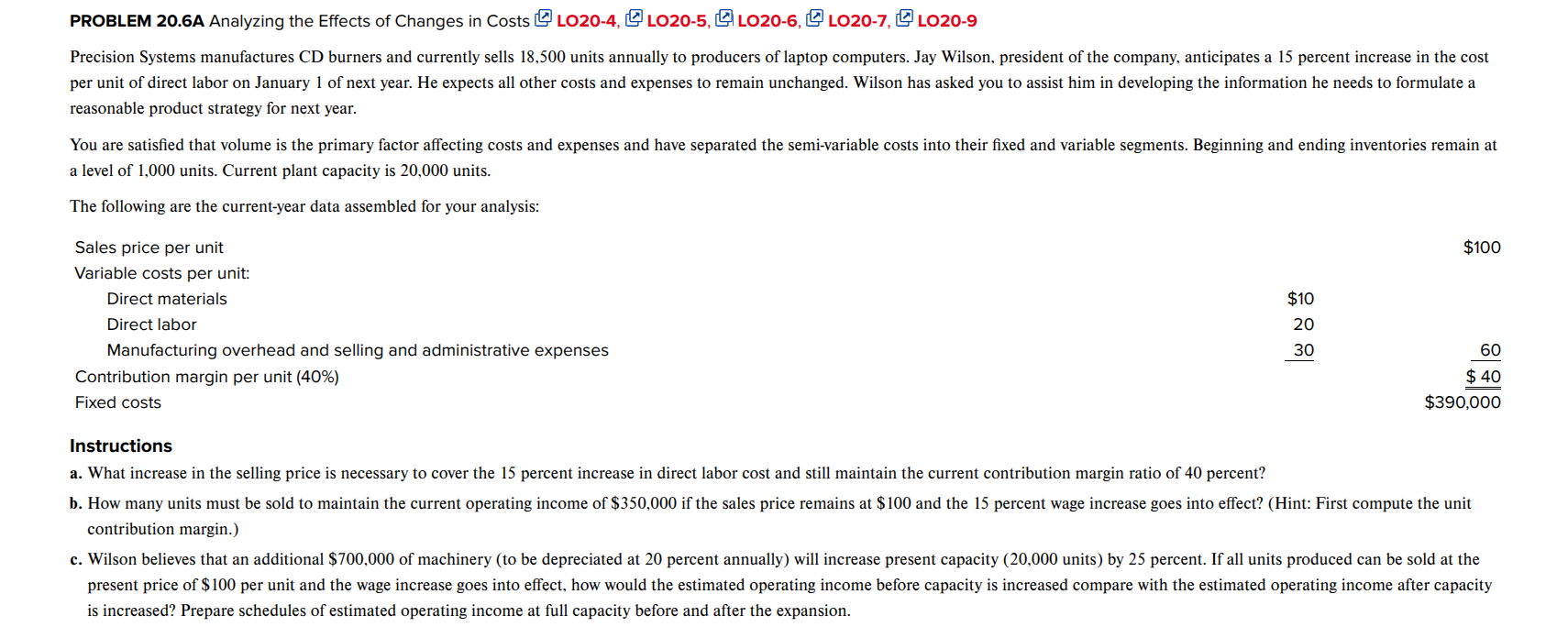 PROBLEM 2 0 . 6 A Analyzing the Effects of