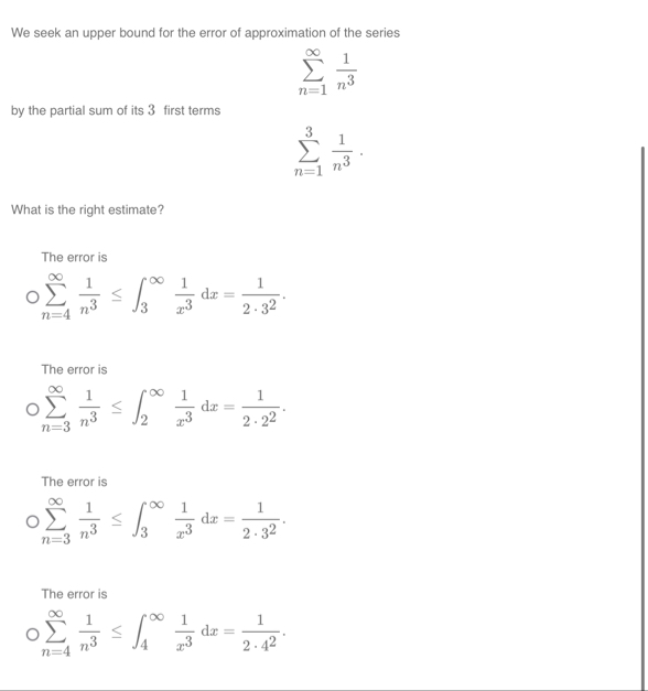 We seek an upper bound for the error of