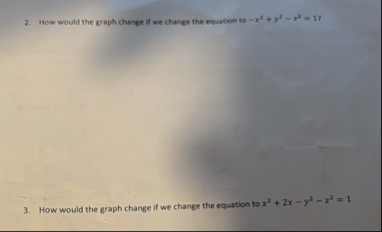 How would the graph change if we change the