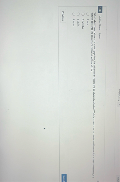 Thatmenaine Retio Multiple Choice 1 point When a