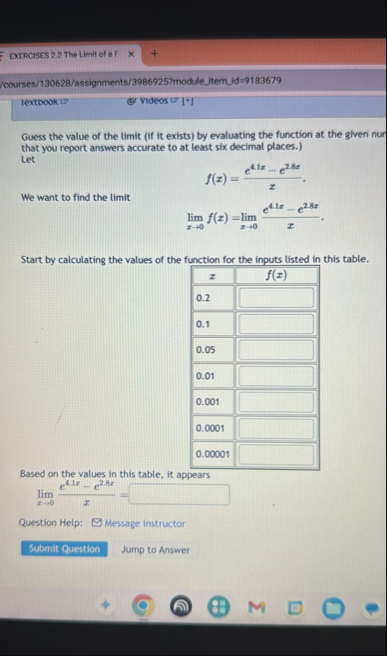 EXCRCISES 2 . 2 The Limit of 8 F Courses / 1 3 0