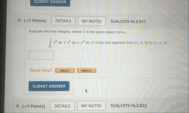 [ - / 1 Points ] SCALCET 9 1 6 . 2 . 0 1 7 .