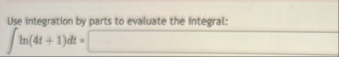 Use integration by parts to evaluate the