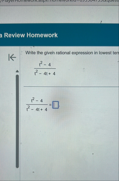 a Review Homework Write the given rational