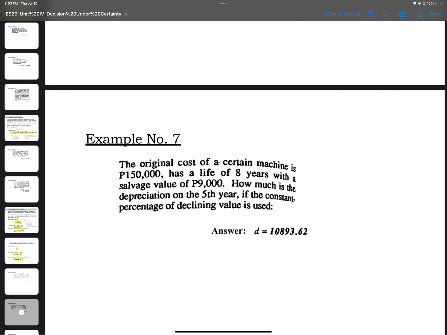 8 : 0 3 PM Thu Jul 1 0 @ 1 5 % ES 2 9 _ Unit % 2