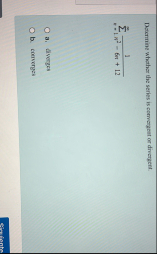 Determine whether the series is convergent or