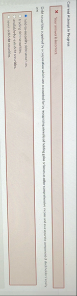 Current Attempt in Progress Your answer is