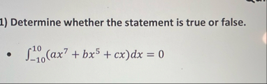 Determine whether the statement is true or false.