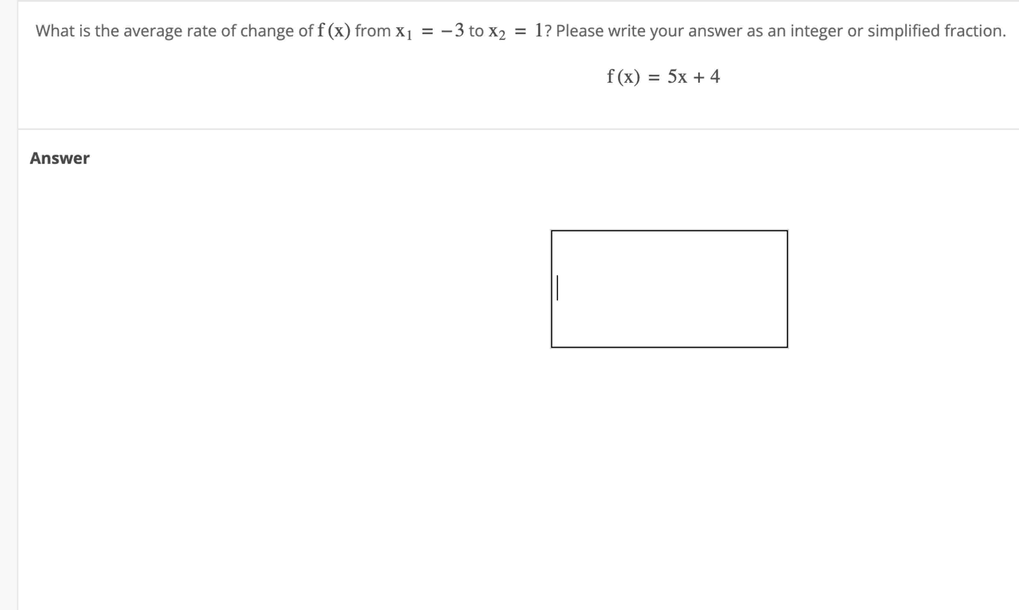 What i s the average rate o f change o f f ( x )