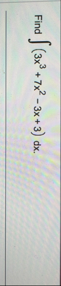 Find ( 3 x 3 7 x 2 - 3 x 3 ) d x