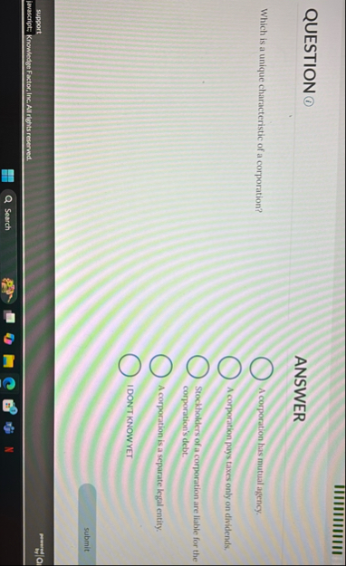 | | I | | | | | | | | | | QUESTION ( 1 ) ANSWER