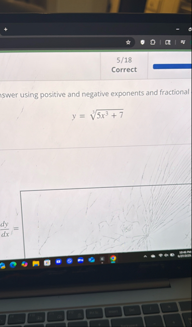 5 / 1 8 Correct swer using positive and negative