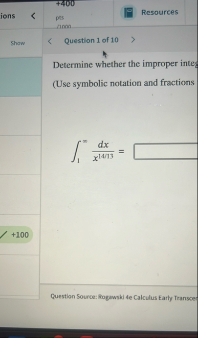 ions Resources pts 1 1 0 0 0 Show Question 1 of 1