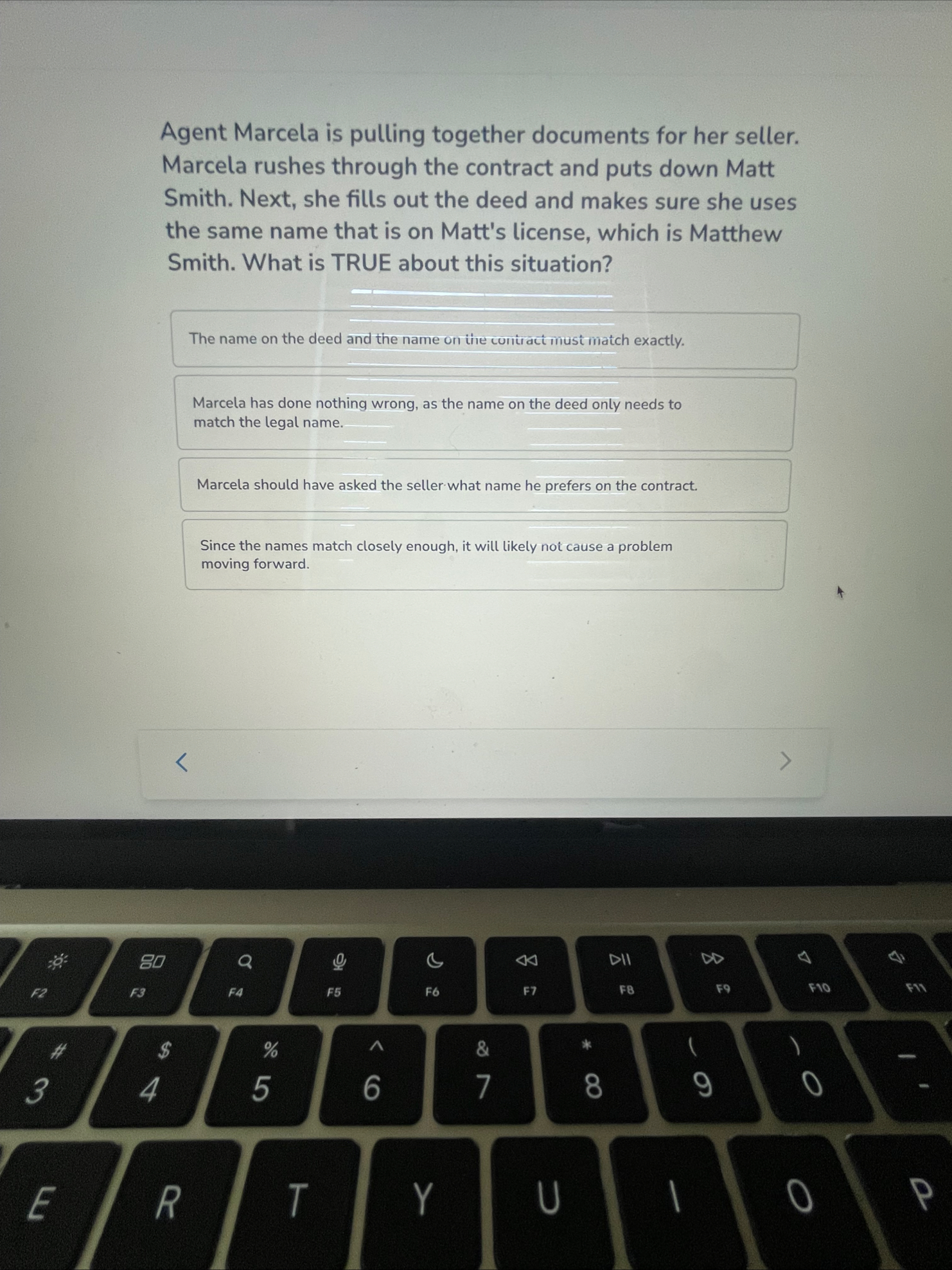 Agent Marcela is pulling together documents for