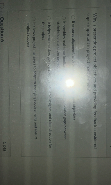 Why is presenting project objectives and