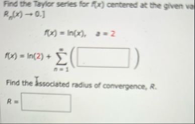 Find the Taylor series for f ( x ) centered at
