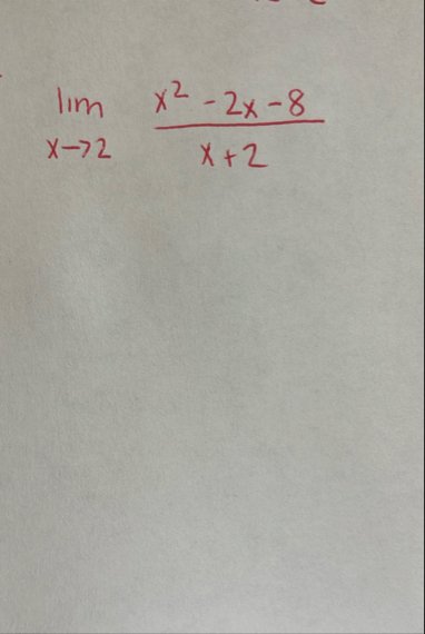 lim x 2 x 2 - 2 x - 8 x 2