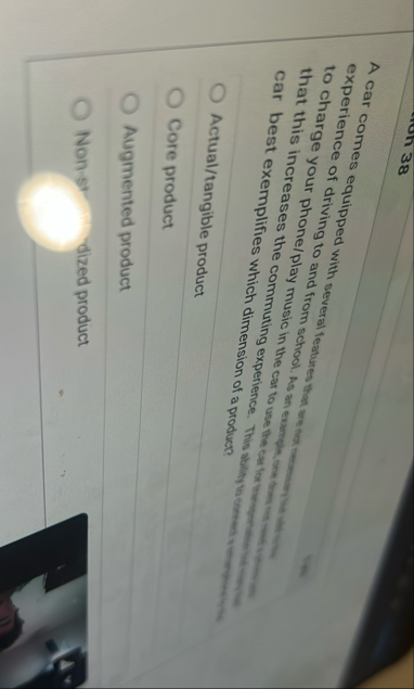 A car comes equipped with several features that